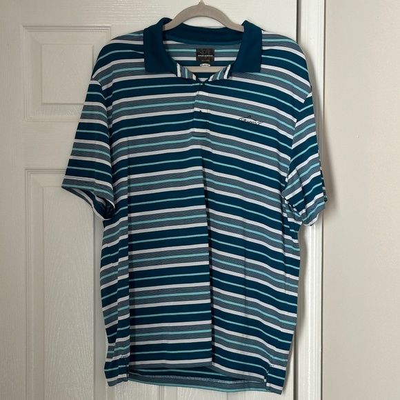Tasso Elba Other - Greg Norman for Tasso Elba Striped Polo Golf Shirt  Size XL Blue White